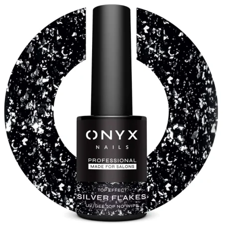 Onyx Top Effect T04 Silver Flakes 7ml