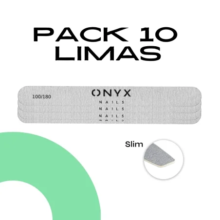 PACK 10 Lima Fina Recta 100/180 Onyx