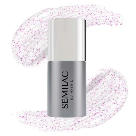 Semilac Top No Wipe Sparkling T17 Pink 7ml