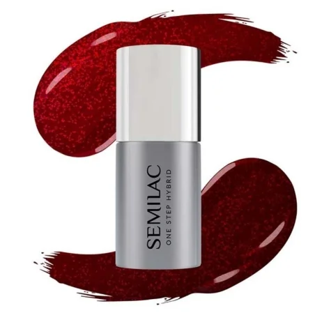 Semilac One Step Hybrid S590 Glitter Red 5ml