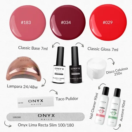 Onyx Kit Classic Red Con Lámpara Espejo 48W