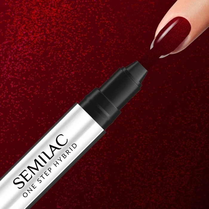 S590 Semilac One Step Hybrid Glitter Red 3ml