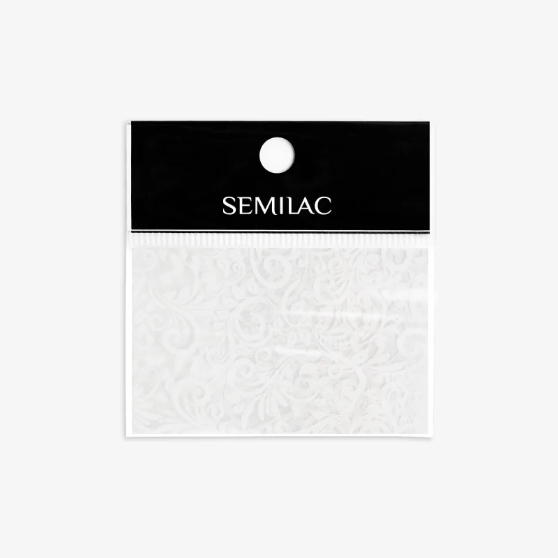 13 Decoraciones Semilac Foil White Lace