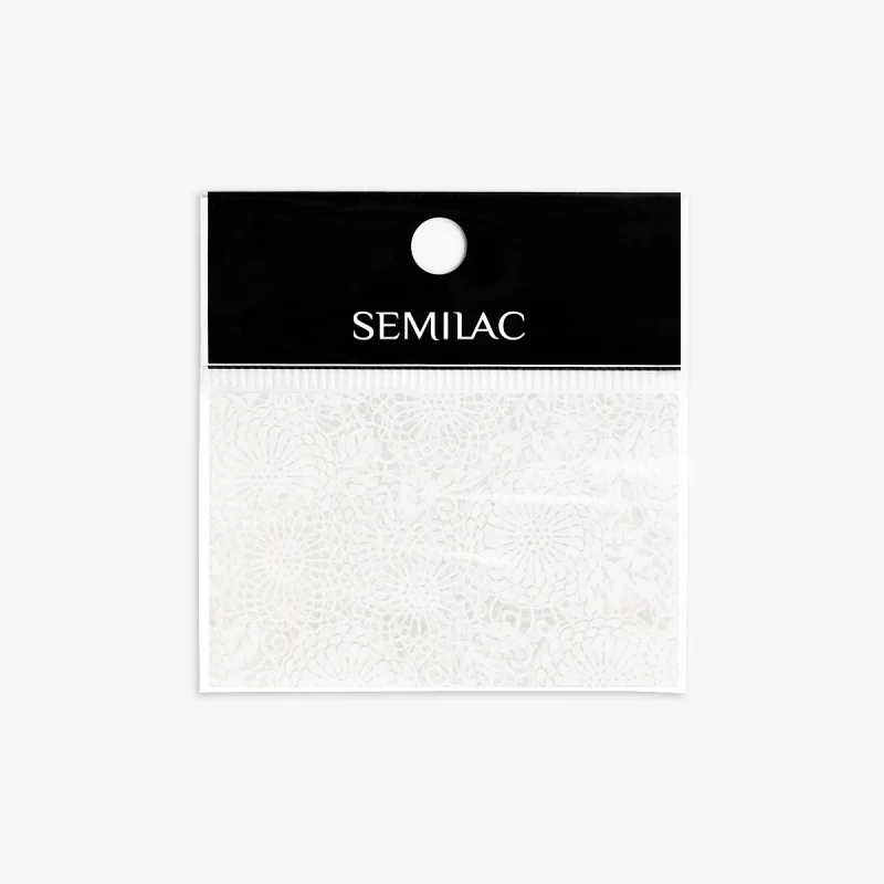 14 Decoraciones Semilac Foil White Lace