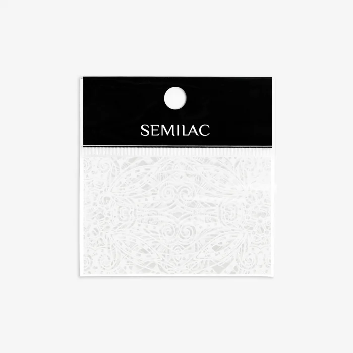 15 Decoraciones Semilac Foil White Lace