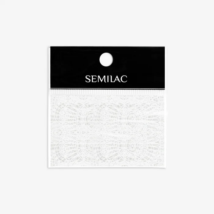 16 Decoraciones Semilac Foil White Lace