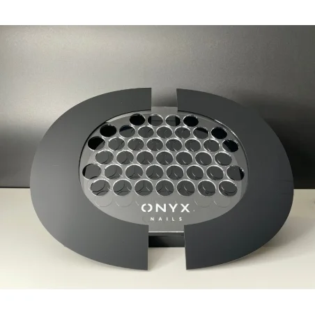 Expositor Oval negro para 41 esmaltes Onyx