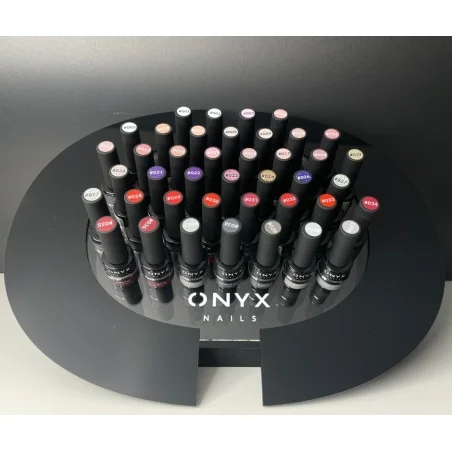 Expositor Oval negro para 41 esmaltes Onyx