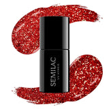 Esmalte Semipermanente 318 Burgudsy Red glitter 7ml