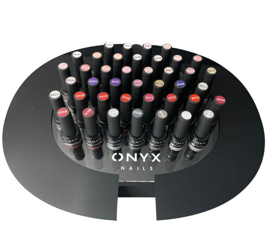 Onyx Nails Expositor Oval Negro Para 41 Esmaltes