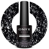 Onyx Nails Top Coat No Wipe Effect T04 Silver Flakes 7ml