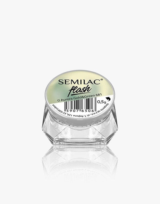 Semilac Flash Aurora 681 Gold & Green